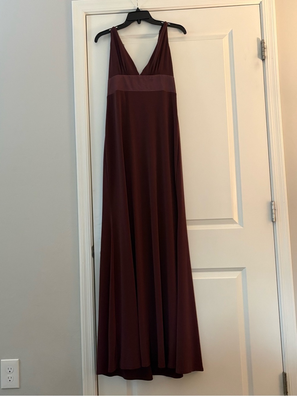 Max & Cleo Women’s Deep Brown V-Neck Maxi Dress